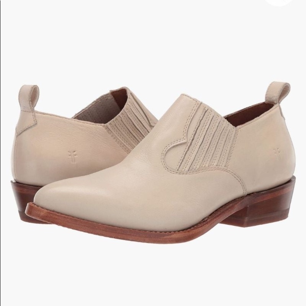 Frye cream leather billy shootie western boot